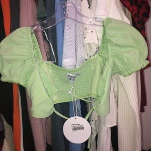 Cropped Green Blouse